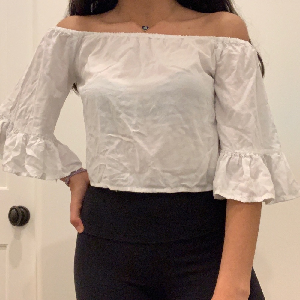 White Off the shoulder Top